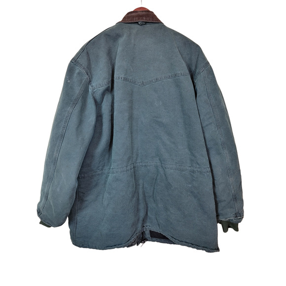 Vintage Carhartt Barn /Chore Zip and Snap Up Jacket Men's XL Green Cotton 1999 - Picture 2 of 10
